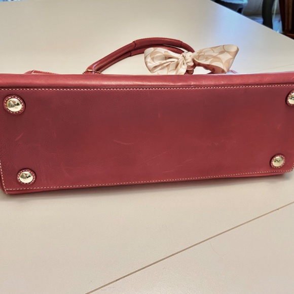 NWOT Coach Fuchsia Pink leather Coach Madeline (11554) scarf & dust cover - Picture 10 of 12